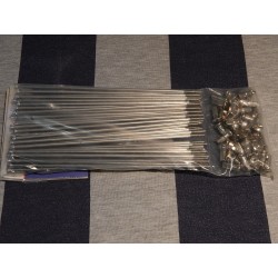 Ensemble Jante Chromé Anglaise et Rayons Pour  BSA B25 C25 et B44 Shooting Star (Roue Arrière)