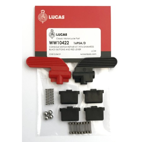 Kit pour Réviser Commodo Lucas 169SA Leviers Longs Noir et Rouge 1973-