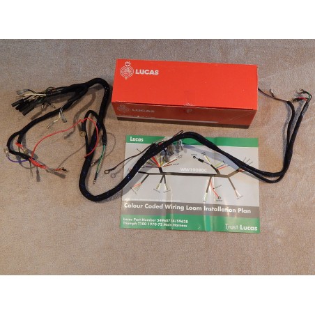 Faisceau Électrique Lucas pour Triumph T100 (1970-72) T100R (1971-74)