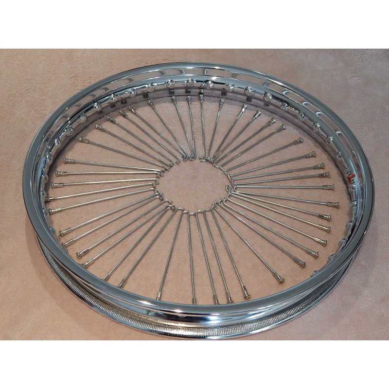 Ensemble Jante Chromé Anglaise et Rayons en Inox Pour BSA avec Moyeux Ariel