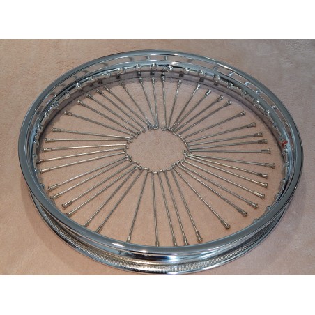 Ensemble Jante Chromé Anglaise et Rayons en Inox Pour BSA avec Moyeux Ariel