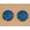 Sigles de Réservoir d'Essence AJS Couleurs Argent et Bleu