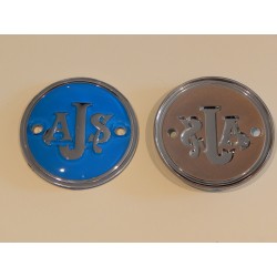 Sigles de Réservoir d'Essence AJS Couleurs Argent et Bleu