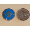 Sigles de Réservoir d'Essence AJS Couleurs Argent et Bleu
