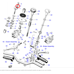 Entretoise Pour le Boulon de Montage de Phare BSA A50 A65 B44 B25 C25