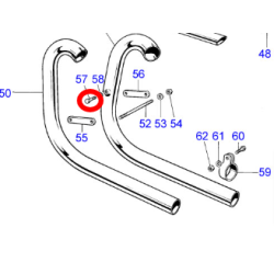 Boulon pour Patte de Fixation des Tubes d'Échappement Triumph T120TT