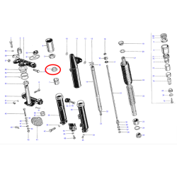 Entretoise de Bague Haute de Fourche BSA B44, B25, C25, A50 et A65