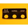 Autocollant Pour Interrupteurs Phare, Klaxon et Stop Moteur Norton
