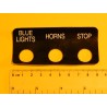 Autocollant Pour Interrupteurs Phare, Klaxon et Stop Moteur Norton