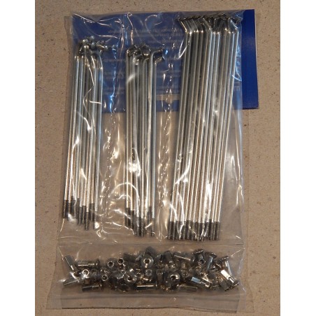 Jeu de 40 Rayons et Écrous en Inox pour Roue Arrière 18 Pouces Moyeu Conique BSA et Triumph