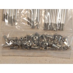 Jeu de 40 Rayons et Écrous en Inox pour Roue Arrière 18 Pouces Moyeu Conique BSA et Triumph