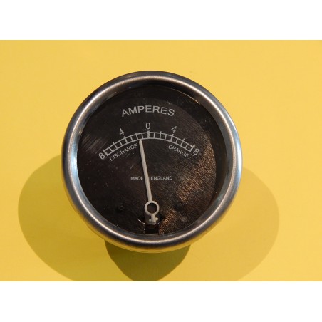 Ampèremètre AVEC DEFAUT 2 Pouces / 51mm avec Boîtier Métal et Fond Noir, 8 - 0 - 8 Ampères