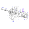 Écrou Ajusteur de Came de Frein Avant Triumph, Neuf d'Époque