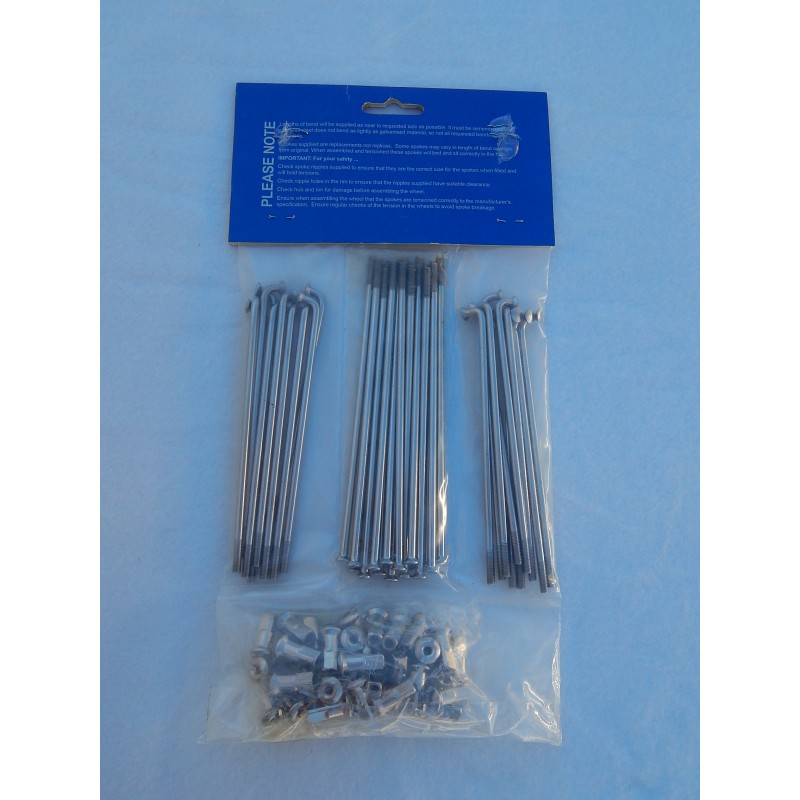 Jeu de 40 Rayons et Écrous en Inox pour Roue Avant Triumph et BSA 8 Pouces 1967-