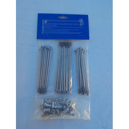 Jeu de 40 Rayons et Écrous en Inox pour Roue Avant Triumph et BSA 8 Pouces 1967-