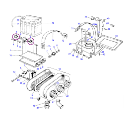 Caoutchouc de Support de Batterie T150 et T160 1968-74