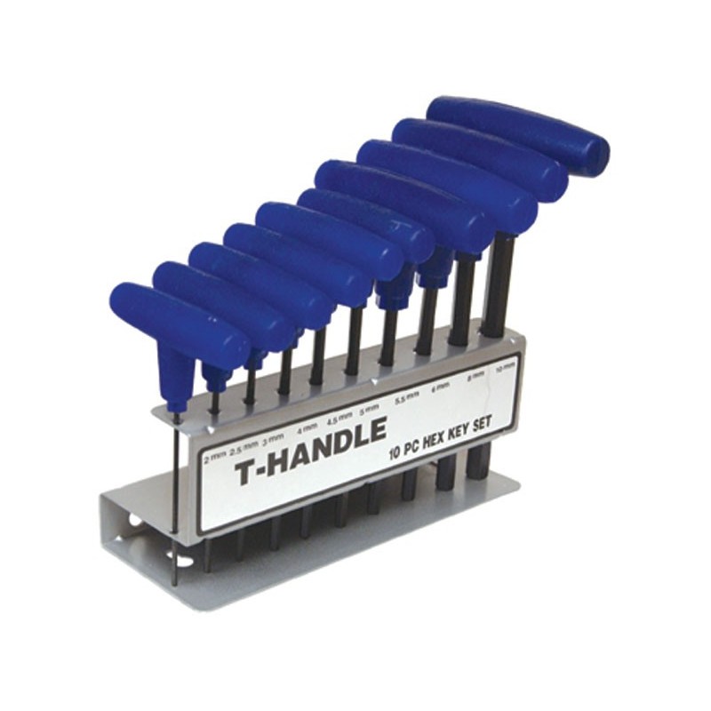 Jeu de Clefs Hexagonales, 2mm à 10mm, Bras en T