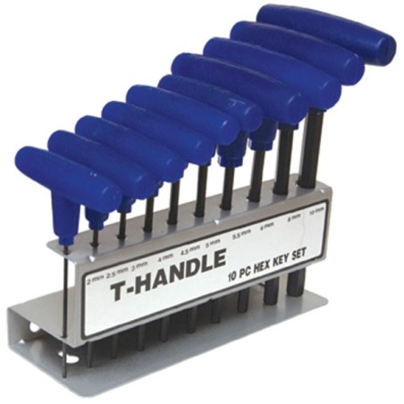Jeu de Clefs Hexagonales, 2mm à 10mm, Bras en T