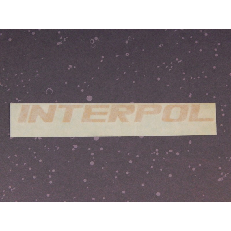 Décalcomanie Norton INTERPOL en Couleur Or