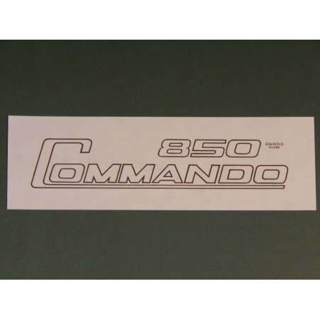 Décalcomanie Norton Commando 850 en Couleur Argent avec Contour Noir