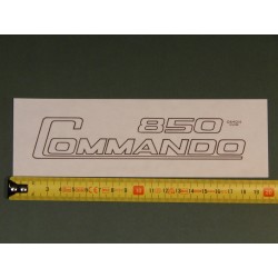 Décalcomanie Norton Commando 850 en Couleur Argent avec Contour Noir