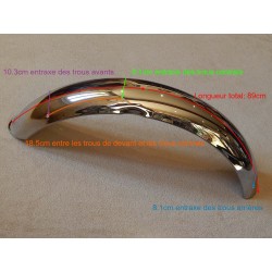 Garde Boue Avant Chromé 6 Trous Triumph T100R, T140 et T150