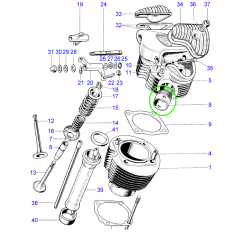 Manchon d'Échappement pour Triumph T20 Cub 1953-69