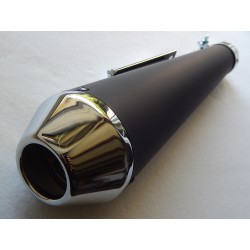 Silencieux Mégaphone Court (43cm) Universel en Noir et Chrome