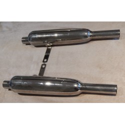 Silencieux pour Triumph T120C Marché Américain Côte Est 1963-66 (Paire)