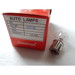 Boîte de Dix Ampoules Champion 6V 21W Stock d'Époque