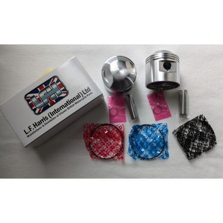 Jeu de Pistons Complet avec Segments et Axes - Triumph T120  71mm + 0.060