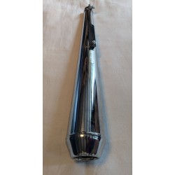 Silencieux Mégaphone Long (66cm) Type Dunstall, Chromé