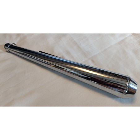 Silencieux Mégaphone Long (66cm) Type Dunstall, Chromé