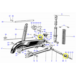 Cache Poussière de l'Axe du Bras Oscillant Triumph 350cc et 500cc Unit 1967-74
