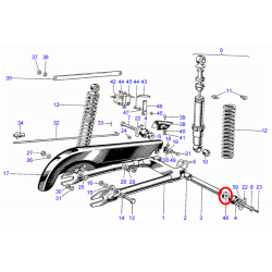 Entretoise du Bras Oscillant Triumph 350cc et 500cc Unit 1967-74
