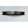 Autocollant Triumph Tiger 750 Fond Noir