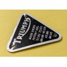 Plaque de Brevet de Carter de Distribution AVEC DÉFAUT Triumph Finition Aluminium