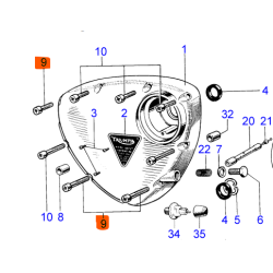 Vis Fillister 70-3668 Carter de Distribution Triumph 650cc Unit 1953-68