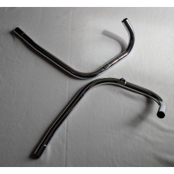 Tubes d'Échappement pour Triumph T120 et TR6R Huile dans le Cadre 1972 Sans Équilibrage