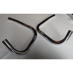 Tubes d'Échappement pour Triumph T120 et TR6R Huile dans le Cadre 1972 Sans Équilibrage