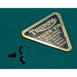 Plaque de Brevet pour Triumph TIGER 110