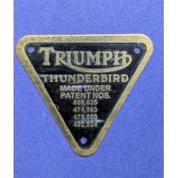 Plaque de Brevet pour Triumph TWENTY ONE, 3TA