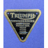 Plaque de Brevet pour Triumph TWENTY ONE, 3TA