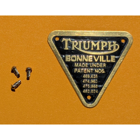 Plaque de Brevet pour Triumph BONNEVILLE