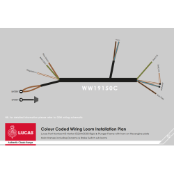 Faisceau Électrique Lucas pour Norton ES2 et Modèle 50 Cadre Rigide ou Coulissant Montage Klaxon au Moteur