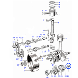 Écrou d'Alternateur Triumph Unit  Bicylindre 1958-68