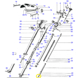 Boulon de Fourche Triumph Pre Unit 1946-56 et TRW