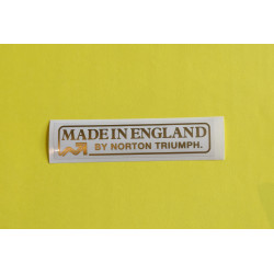 Autocollant "MADE IN ENGLAND BY NORTON TRIUMPH" Norton Commando MK3