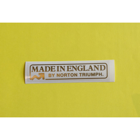 Autocollant "MADE IN ENGLAND BY NORTON TRIUMPH" Norton Commando MK3