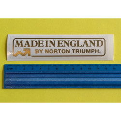 Autocollant "MADE IN ENGLAND BY NORTON TRIUMPH" Norton Commando MK3